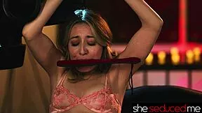 she seduced me my husband's dominatrix licks wet pussy in lingerie