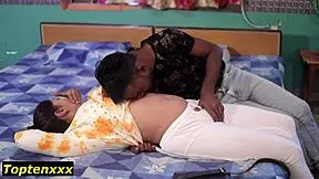 Indian girlfriend's first bedroom fuck with boyfriend turns naughty