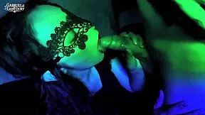 Masked Goth Petite 18+ Slurps Sloppy Blowjob With Red Lipstick Amateur