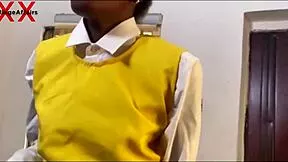 damn this schoolgirl moans loud gettin fucked doggystyle by big cock in my office!!