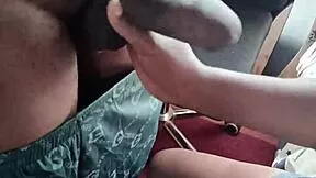 black girl strokes boyfriend's huge ebony cock homemade style