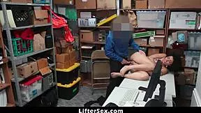 teen shoplifter maya morena bends over as officer rips clothes for big cock doggy punishment