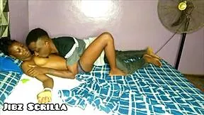 ebony teen rides jibz scrilla's big black cock till cum 😈🍆