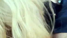 Young Blonde Hooker Deepthroats for Street Facial Cumshot