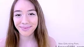 pretty brunette teen 18+ model sofa pov casting interview daddy swallows cum in modeling fuck audition