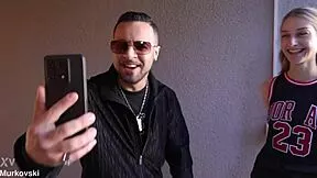 A street pickup artist spots basketball player girl next door for wet pussy pickup and passionate doggystyle creampie on shaved vagina