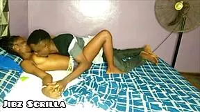 ebony teen rides jibz scrilla's big black cock till cum 😈🍆