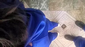 hey, caught this schoolgirl getting doggystyled in bathroom by classmate