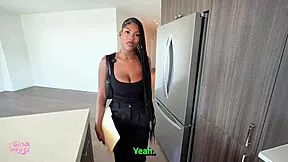 young ebony realtor's huge tits and curvy ass make side job irresistible