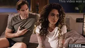 Cunning Godson Tricks Big Boobs Tattooed Milf Into Rough Doggystyle Rail