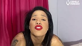 dude can you stroke without cumming to this curvy brunette joi in english portuguese?