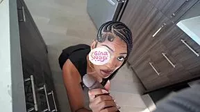 young ebony realtor's huge tits and curvy ass make side job irresistible