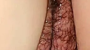 My cuñada's juicy hairy pussy takes my cock so easy close up creampie action