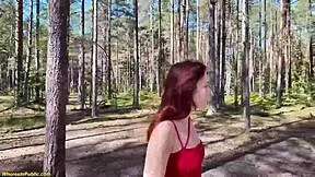 i cant believe cute teen 18+ got her ass fuked so rough by forester in public forest