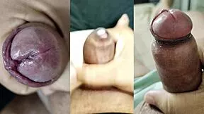 Wanna see my small foreskin dick make her squirt on her juicy tits?