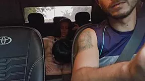 app driver picks up hot lesbian couple from party for kinky pussy licking