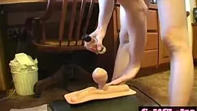 Tawny Roberts Tugs Cock Before Mounting Sybian For Intense Ride And Tease