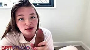 hey british teen in polo shirt wanna suck my cock till i cum on your face?
