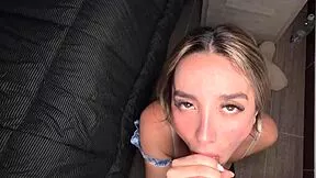 colombian blonde abbylove spreads legs for monster cock doggystyle and cowgirl pounding