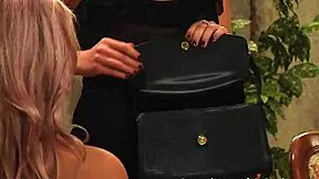 Madame fingers submissive slave bent over hard!