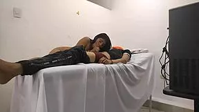 doctor plans patient massage but horny latina whore flips script riding him hard