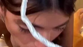 skinny tall ex gf deepthroats my big cock sloppy pov homemade on mobile with natural tits big ass