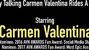 dirty talking carmen valentina bounces petite tits riding hard cock missionary pov