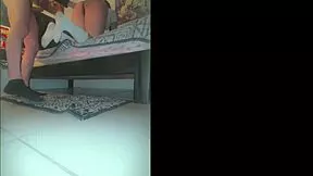 college girl sneaks neighbor in room for secret fuck