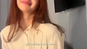 Damn, my hot student begs for cum!