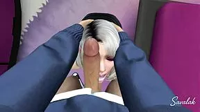 blonde babe submits sucking and fucking interracial burglar cock hard