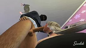 blonde babe submits sucking and fucking interracial burglar cock hard