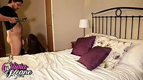 British teen 18+ in lingerie sucks cock then gets fucked hard