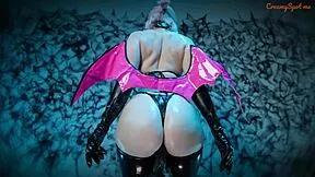 that halloween succubus is bound tight taking nonstop creampie from the machine