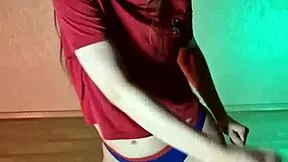 hey, wanna see this athletic girl next door shake her panty-clad ass in homemade hip hop dance?