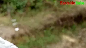 she screams wildly during intense bush track outdoor pounding session