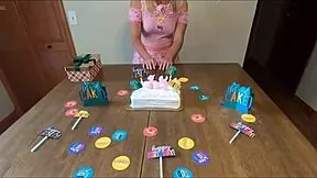 Sweet 18-year-old celebrates birthday deepthroating stepdad's cock on her special day