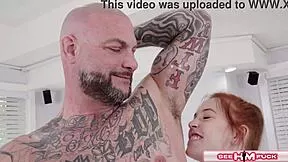 petite madi collins worships dilf cyrus king's ass with sloppy oiled rimjob