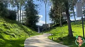 Aubry Babcock gulps monster cock in sloppy girlfriend blowjob at Hollywood sign vol 49