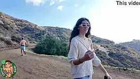 Aubry Babcock gulps monster cock in sloppy girlfriend blowjob at Hollywood sign vol 49