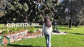 Aubry Babcock gulps monster cock in sloppy girlfriend blowjob at Hollywood sign vol 49