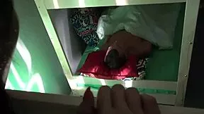 horny teen catches guy masturbating then joins for threesome blowbang cumshot