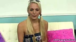 watch this pigtail teen give sloppy pov blowjob to taboo cock