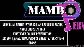 Can This Very Slim Petite Brazilian Ebony Angel Take First Double Anal?