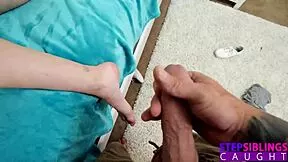 pervy stepbro makes big tit tristan spread shaved legs wide for him? 😈