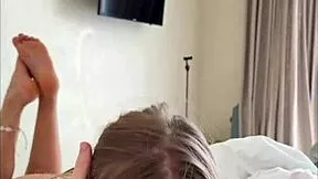 amateur blonde wakes up horny sucking morning wood then rides mira david's dick cowgirl!