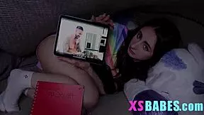 How does spanking turn bratty stepdaughter's big ass into slutty young fuck toy?