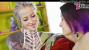 Two Slim Goth Cuties Gape on Serviceman's Fat Cock Doggystyle!