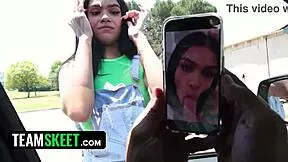 oh man this cheating slut gets bent over doggystyle fucked hard deepthroat cowgirl facial to keep boyfriend clueless 😈🔥