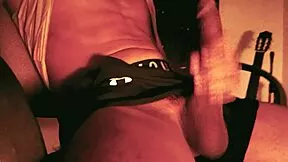 dude jerks his huge cock in underwear moaning loud till he cums everywhere