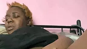 Creamy Dripping Ebony Vagina Spread Wide for Juicy Black Pussy Closeup